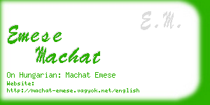 emese machat business card